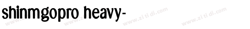 shinmgopro heavy字体转换